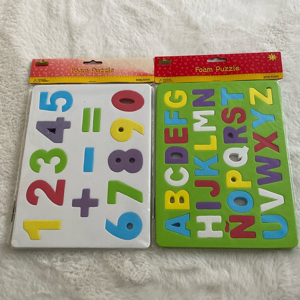 School house foam puzzles set of 2